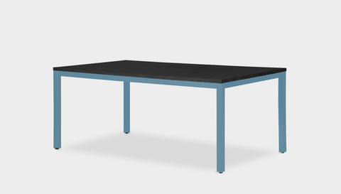 reddie-raw rectangular 160L x 90D x 75H *cm / Wood Teak~Black / Metal~Blue Bob Table Table - Wood