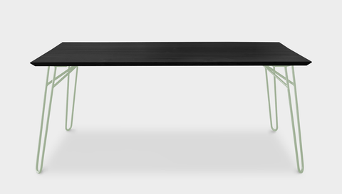 reddie-raw rectangular 160L x 90D x 75H *cm / Wood Teak~Black / Metal~Mint Willy Dining Table - Wood