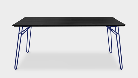 reddie-raw rectangular 160L x 90D x 75H *cm / Wood Teak~Black / Metal~Navy Willy Dining Table - Wood
