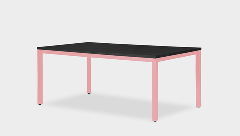 reddie-raw rectangular 160L x 90D x 75H *cm / Wood Teak~Black / Metal~Pink Bob Table Table - Wood
