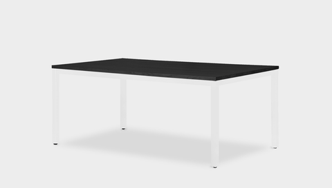 reddie-raw rectangular 160L x 90D x 75H *cm / Wood Teak~Black / Metal~White Bob Table Table - Wood