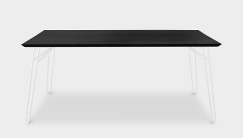 reddie-raw rectangular 160L x 90D x 75H *cm / Wood Teak~Black / Metal~White Willy Dining Table - Wood