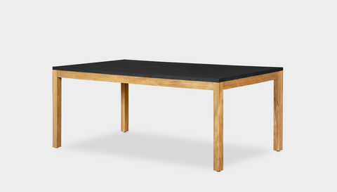 reddie-raw rectangular 160L x 90D x 75H *cm / Wood Teak~Black / Wood Teak~Oak Bob Table Table - Wood
