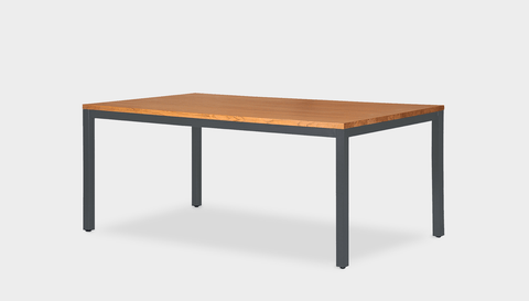 reddie-raw rectangular 160L x 90D x 75H *cm / Wood Teak~Natural / Metal~Grey Bob Table Table - Wood