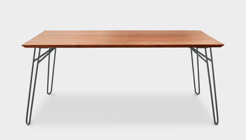 reddie-raw rectangular 160L x 90D x 75H *cm / Wood Teak~Natural / Metal~Grey Willy Dining Table - Wood