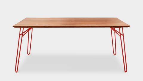 reddie-raw rectangular 160L x 90D x 75H *cm / Wood Teak~Natural / Metal~Red Willy Dining Table - Wood