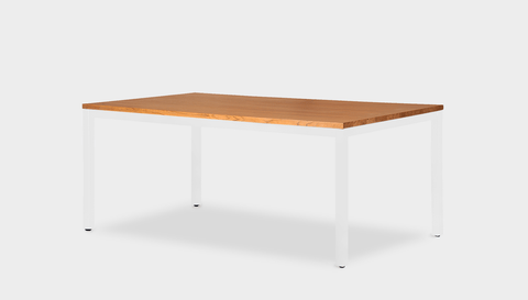 reddie-raw rectangular 160L x 90D x 75H *cm / Wood Teak~Natural / Metal~White Bob Table Table - Wood
