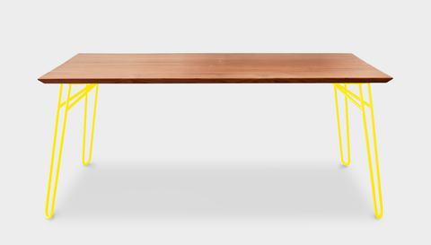 reddie-raw rectangular 160L x 90D x 75H *cm / Wood Teak~Natural / Metal~Yellow Willy Dining Table - Wood