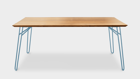 reddie-raw rectangular 160L x 90D x 75H *cm / Wood Teak~Oak / Metal~Blue Willy Dining Table - Wood