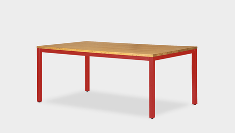 reddie-raw rectangular 160L x 90D x 75H *cm / Wood Teak~Oak / Metal~Red Bob Table Table - Wood
