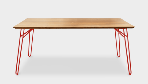 reddie-raw rectangular 160L x 90D x 75H *cm / Wood Teak~Oak / Metal~Red Willy Dining Table - Wood