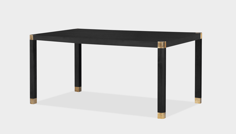 reddie-raw rectangular 160W x 90D x 75H *cm / Wood Veneer~Black Rita Rectanguar Table