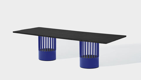 reddie-raw rectangular 240W x 100D x 75H *cm / Wood Veneer~Black / Metal~Navy Willy Cage Table - Wood