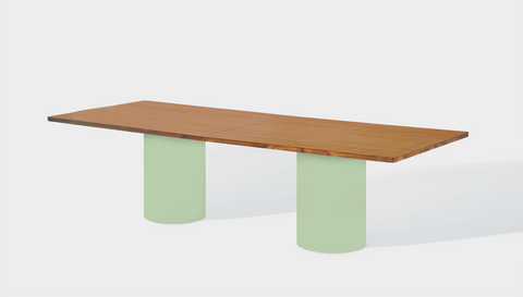 reddie-raw rectangular 240W x 100D x 75H *cm / Wood Veneer~Teak / Metal~Mint Dora Drum Table - Wood