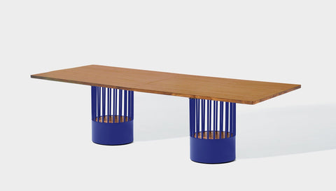 reddie-raw rectangular 240W x 100D x 75H *cm / Wood Veneer~Teak / Metal~Navy Willy Cage Table - Wood