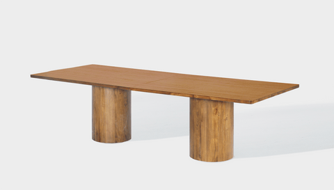 reddie-raw rectangular 240W x 100D x 75H *cm / Wood Veneer~Teak / Wood Veneer~Teak Dora Drum Table - Wood