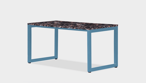 reddie-raw rectangular coffee table 90 x 45 x 45H *cm / Stone~Black Veined Marble / Metal~Blue Suzy Coffee Table Rectangular/Bench