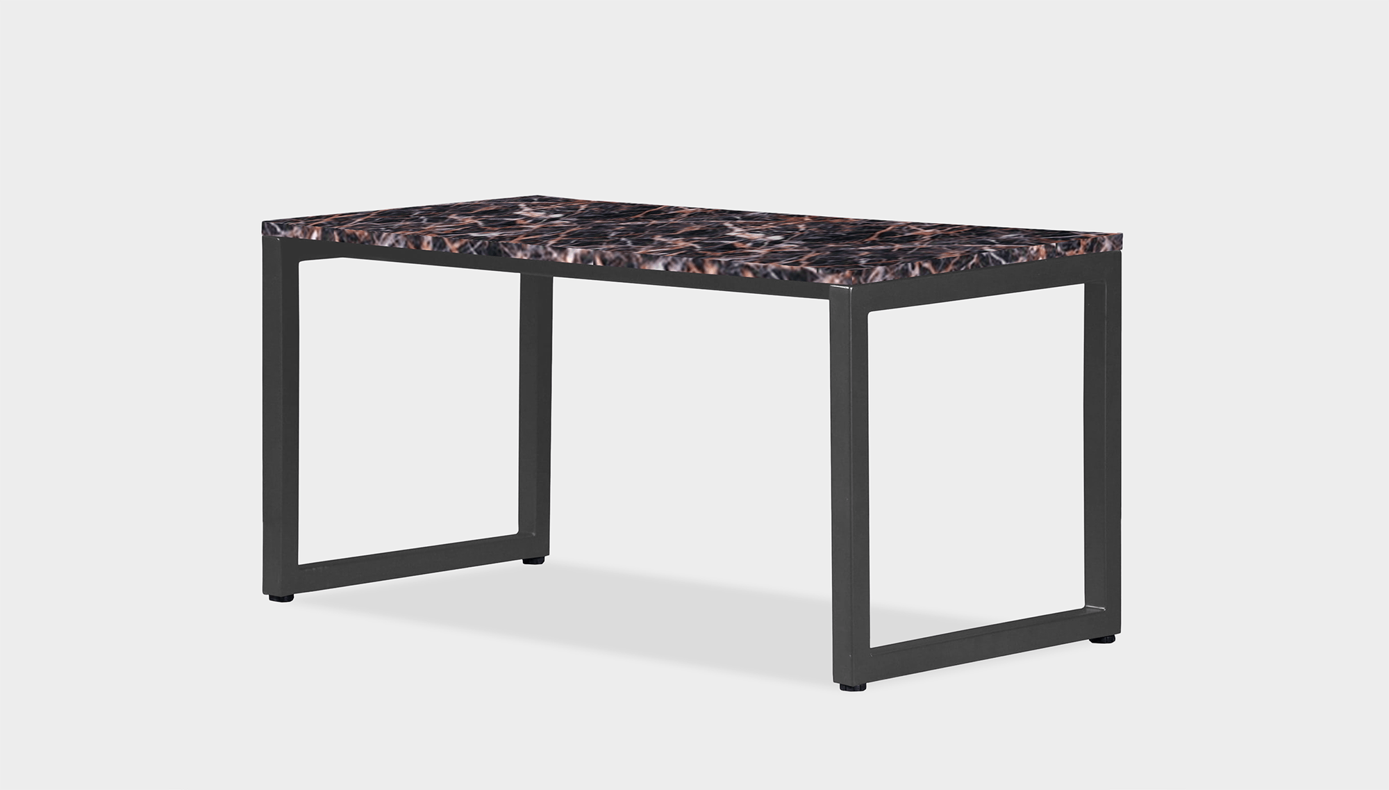 reddie-raw rectangular coffee table 90 x 45 x 45H *cm / Stone~Black Veined Marble / Metal~Grey Suzy Coffee Table Rectangular/Bench