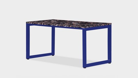 reddie-raw rectangular coffee table 90 x 45 x 45H *cm / Stone~Black Veined Marble / Metal~Navy Suzy Coffee Table Rectangular/Bench