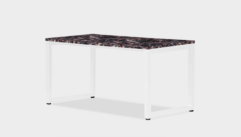 reddie-raw rectangular coffee table 90 x 45 x 45H *cm / Stone~Black Veined Marble / Metal~White Suzy Coffee Table Rectangular/Bench