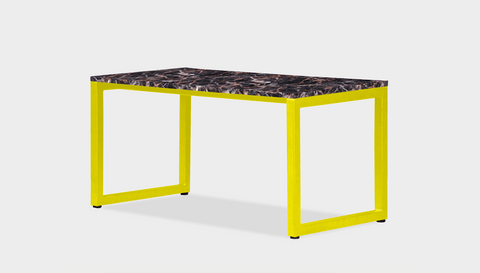 reddie-raw rectangular coffee table 90 x 45 x 45H *cm / Stone~Black Veined Marble / Metal~Yellow Suzy Coffee Table Rectangular/Bench