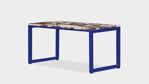 reddie-raw rectangular coffee table 90 x 45 x 45H *cm / Stone~Calacatta Viola / Metal~Navy Suzy Coffee Table Rectangular/Bench