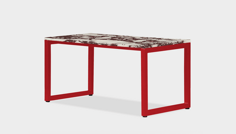 reddie-raw rectangular coffee table 90 x 45 x 45H *cm / Stone~Calacatta Viola / Metal~Red Suzy Coffee Table Rectangular/Bench