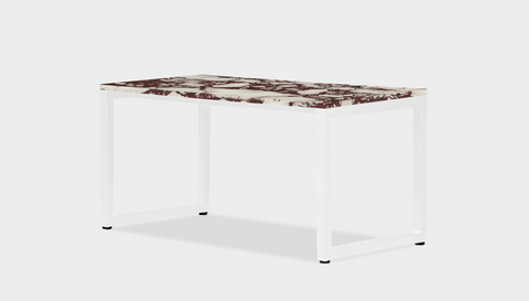 reddie-raw rectangular coffee table 90 x 45 x 45H *cm / Stone~Calacatta Viola / Metal~White Suzy Coffee Table Rectangular/Bench
