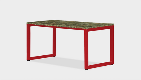 reddie-raw rectangular coffee table 90 x 45 x 45H *cm / Stone~Forest Green / Metal~Red Suzy Coffee Table Rectangular/Bench
