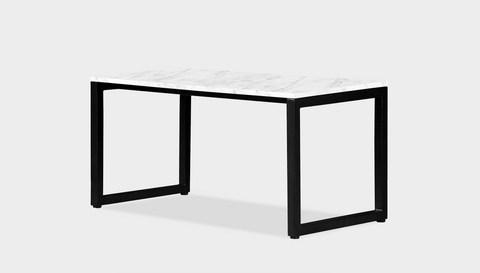 reddie-raw rectangular coffee table 90 x 45 x 45H *cm / Stone~White Veined Marble / Metal~Black Suzy Coffee Table Rectangular/Bench