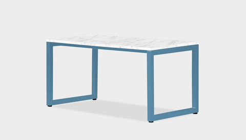 reddie-raw rectangular coffee table 90 x 45 x 45H *cm / Stone~White Veined Marble / Metal~Blue Suzy Coffee Table Rectangular/Bench