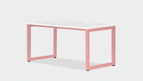 reddie-raw rectangular coffee table 90 x 45 x 45H *cm / Stone~White Veined Marble / Metal~Pink Suzy Coffee Table Rectangular/Bench