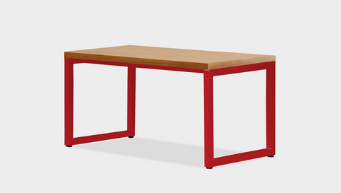reddie-raw rectangular coffee table 90 x 45 x 45H *cm / Wood Teak~Oak / Metal~Red Suzy Coffee Table Rectangular/Bench
