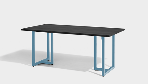 reddie-raw rectangular dining 160L x 90D x 75H *cm / Wood Teak~Black / Metal~Blue Suzy Table - Wood