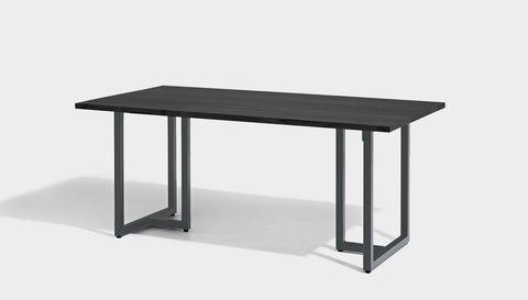 reddie-raw rectangular dining 160L x 90D x 75H *cm / Wood Teak~Black / Metal~Grey Suzy Table - Wood