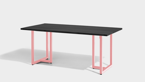 reddie-raw rectangular dining 160L x 90D x 75H *cm / Wood Teak~Black / Metal~Pink Suzy Table - Wood