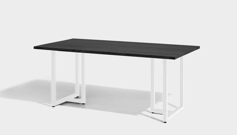 reddie-raw rectangular dining 160L x 90D x 75H *cm / Wood Teak~Black / Metal~White Suzy Table - Wood