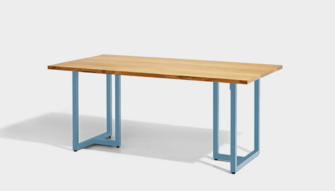 reddie-raw rectangular dining 160L x 90D x 75H *cm / Wood Teak~Oak / Metal~Blue Suzy Table - Wood