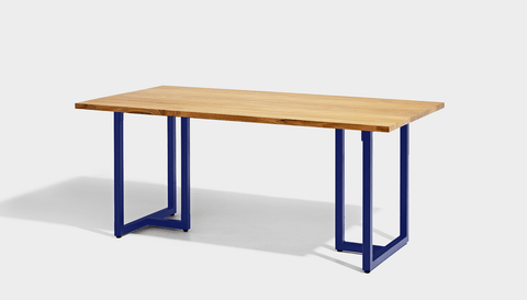 reddie-raw rectangular dining 160L x 90D x 75H *cm / Wood Teak~Oak / Metal~Navy Suzy Table - Wood