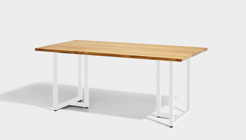 reddie-raw rectangular dining 160L x 90D x 75H *cm / Wood Teak~Oak / Metal~White Suzy Table - Wood