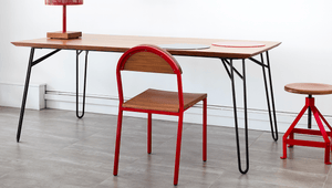 reddie-raw rectangular Willy Dining Table - Wood