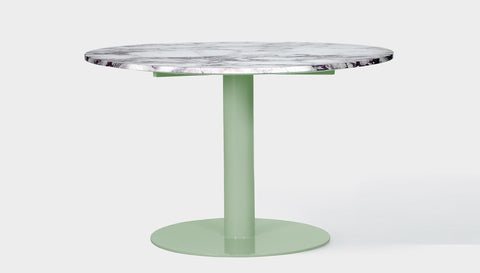 reddie-raw round 100dia x 75H *cm / Stone~Calacatta Viola / Metal~Mint Bob Pedestal Table - Marble