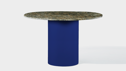 reddie-raw round 100dia x 75H *cm / Stone~Forest Green / Metal~Navy Dora Drum Table Round - Marble