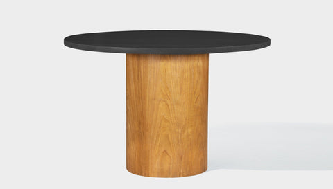 reddie-raw round 100dia x 75H *cm / Wood Teak~Black / Wood Veneer~Oak Dora Drum Table Round- Wood