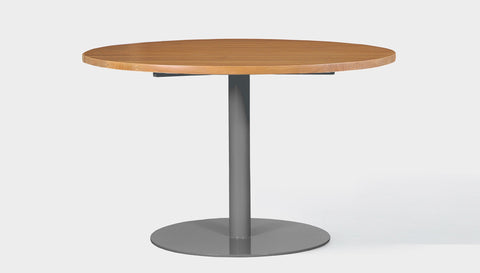 reddie-raw round 100dia x 75H *cm / Wood Teak~Natural / Metal~Grey Bob Pedestal Table - Wood