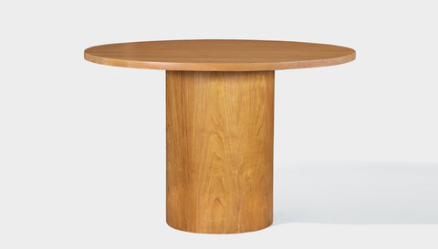 reddie-raw round 100dia x 75H *cm / Wood Teak~Natural / Wood Veneer~Oak Dora Drum Table Round- Wood