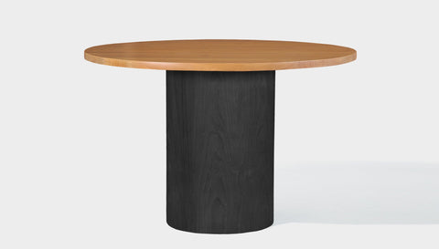 reddie-raw round 100dia x 75H *cm / Wood Teak~Natural / Wood Veneer~Teak Dora Drum Table Round- Wood