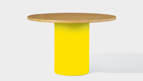 reddie-raw round 100dia x 75H *cm / Wood Teak~Oak / Metal~Yellow Dora Drum Table Round- Wood
