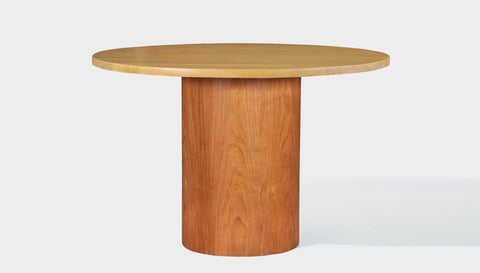 reddie-raw round 100dia x 75H *cm / Wood Teak~Oak / Wood Veneer~Teak Dora Drum Table Round- Wood
