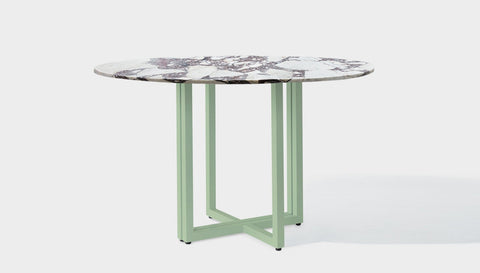 reddie-raw round 120dia x 75 H *cm / Stone~Calacatta Viola / Metal~Mint Suzy Table Round - Marble